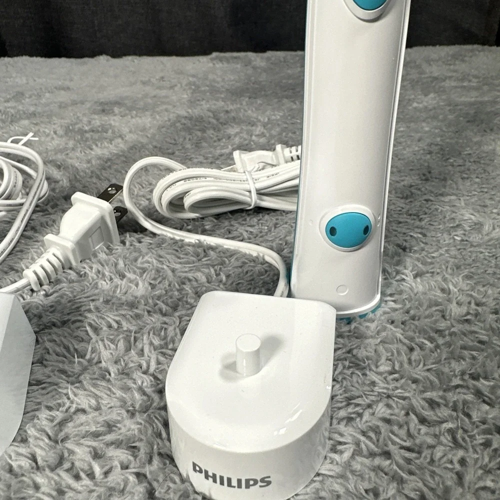 (2) Philips Sonicare Blue Kids Electric Toothbrushes HX6042/94 Brushes NWOB